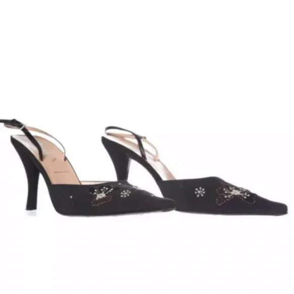 PRADA Womens Black Heels Pumps Sling back Shoes Size 38.5 $700 MSRP - Picture 2 of 9